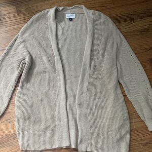 Universal Thread Beige Open-Front Cardigan